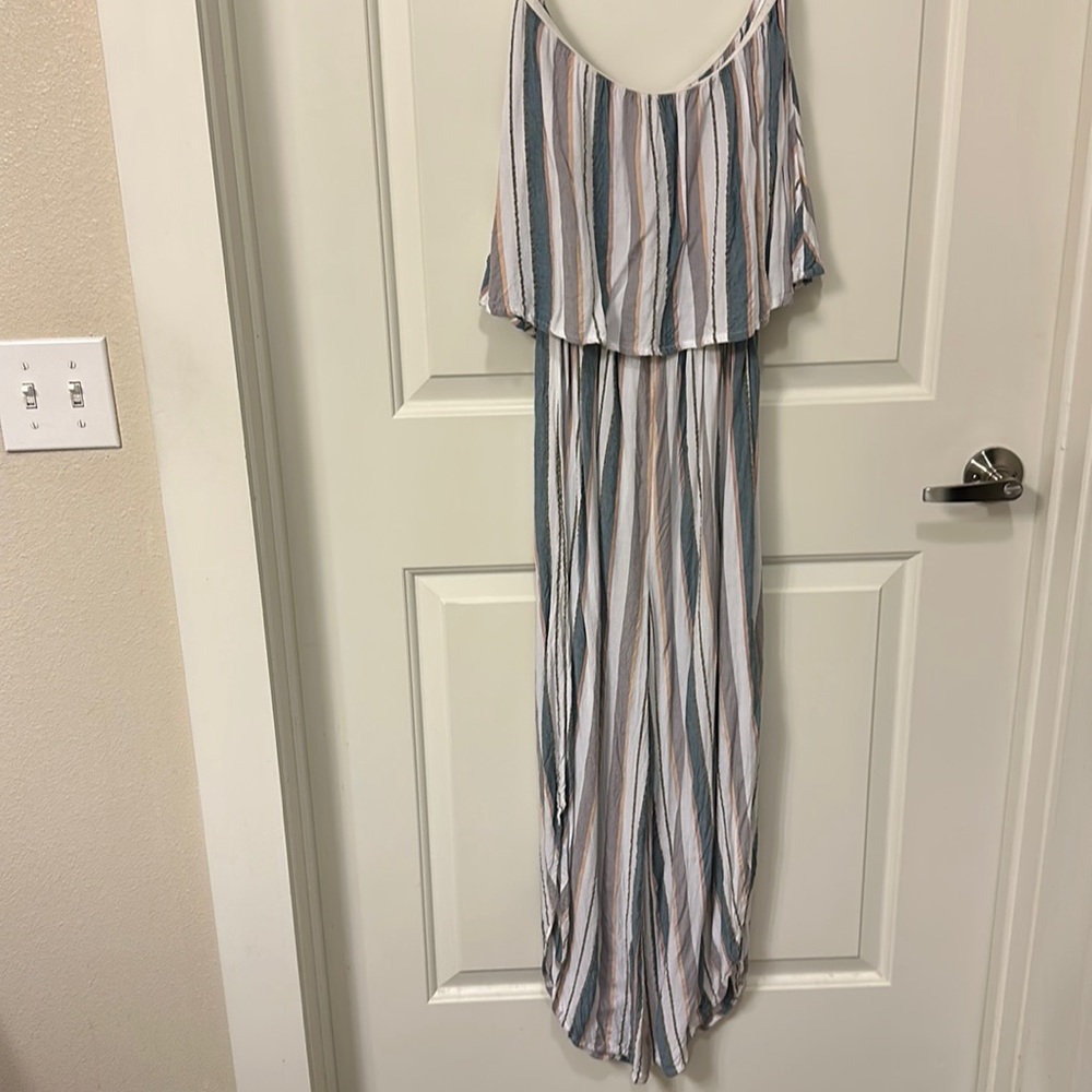 O’Neill size medium multi color strapless jumpsuit
